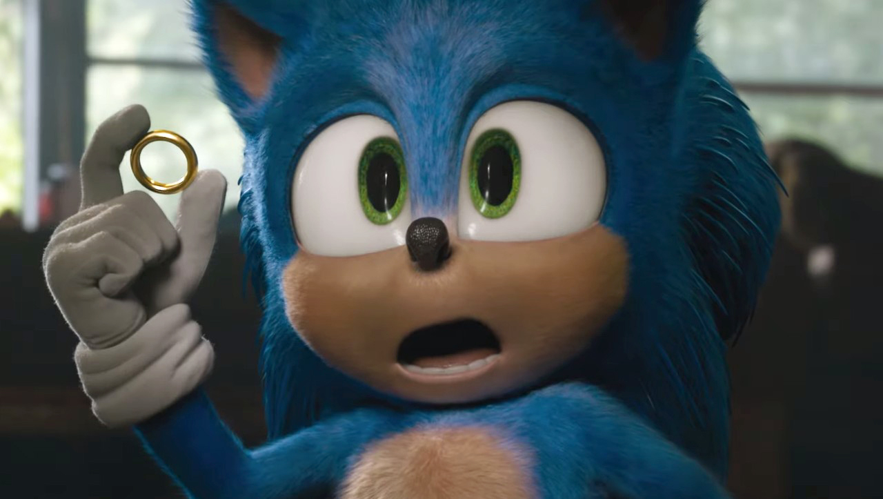 Cena do filme "Sonic – O Filme" em cartaz