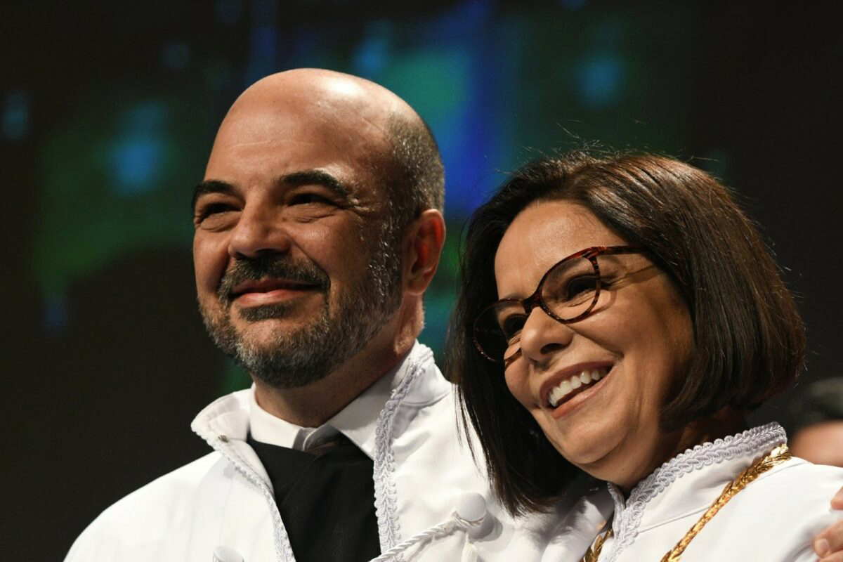 A reitora Denise Carvalho e o vice Carlos Frederico Rocha inovaram ações devido a pandemia // Foto: Artur Moês (Coordcom/UFRJ)